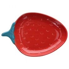 PIATTO FORMA FRAGOLA 18X12X2,5 CM RELIEF FRAGOLE