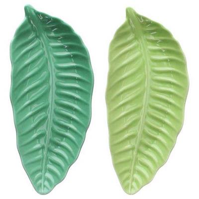 PIATTO FORMA FOGLIA 28X12X3 CM RELIEF PACHY