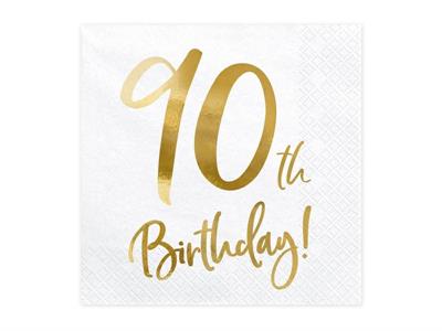 TOVAGLIOLI 33X33 90TH BIRTHDAY ORO 20 PZ