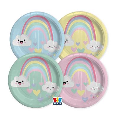 PIATTI 24 CM MIX RAINBOW CLOUD 8 PZ