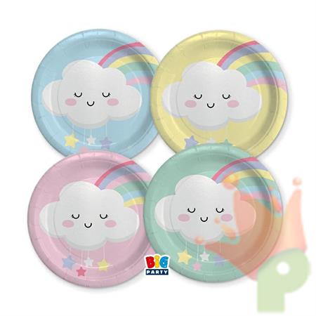 PIATTI 18 CM MIX RAINBOW CLOUD 8 PZ
