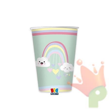 BICCHIERI 200 CC RAINBOW CLOUD 8 PZ