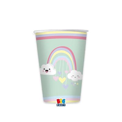 BICCHIERI 200 CC RAINBOW CLOUD 8 PZ