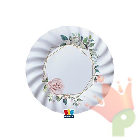 PIATTI 25 CM FLORAL GEOMETRIC 8 PZ