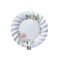 PIATTI 25 CM FLORAL GEOMETRIC 8 PZ