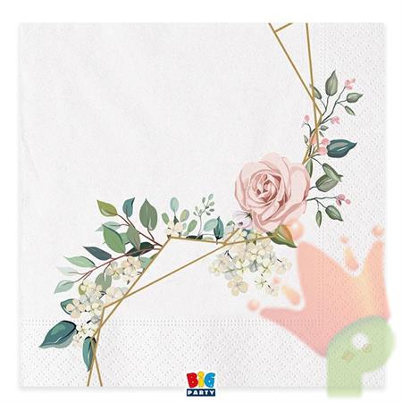 TOVAGLIOLI 33X33 CM FLORAL GEOMETRIC 20 PZ