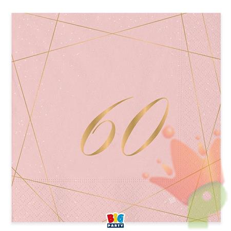 TOVAGLIOLI 33X33 60 ANNI ROSE 20 PZ