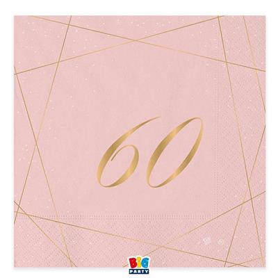 TOVAGLIOLI 33X33 60 ANNI ROSE 20 PZ