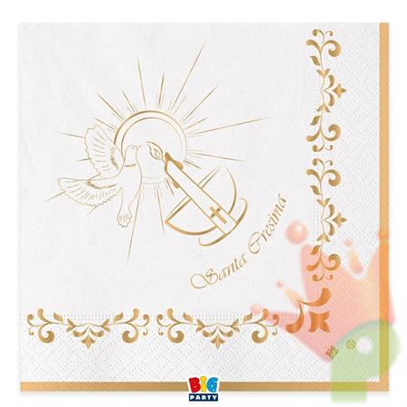 TOVAGLIOLI 33X33 CM CRESIMA GOLD  20 PZ