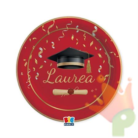 PIATTI 24 CM LAUREA GLAMOUR 8 PZ