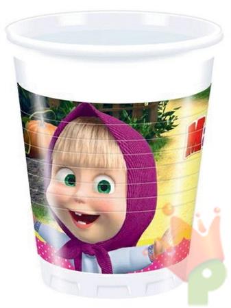 BICCHIERI 200 ML MASHA E ORSO 8 PZ