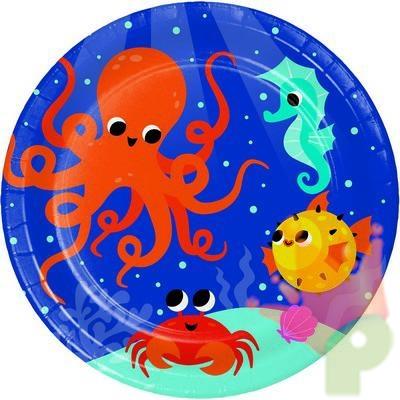 PIATTI 23 CM MARE OCEAN PARTY 8 PZ