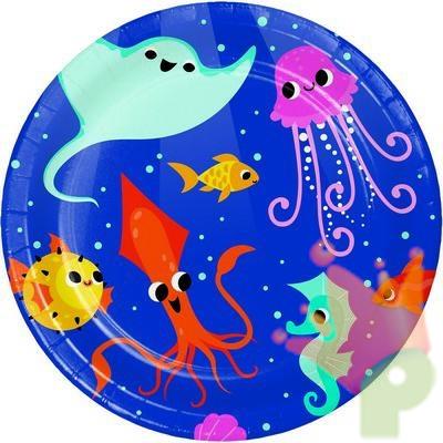 PIATTI 18 CM MARE OCEAN PARTY 8 PZ