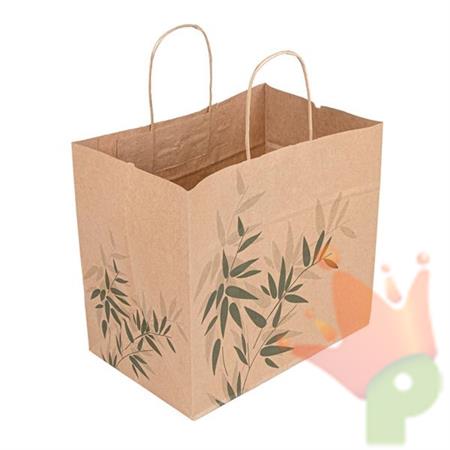 SHOPPER CON MANICI 26+17X24 CM KRAFT FEEL GREEN
