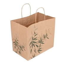 SHOPPER CON MANICI 26+17X24 CM KRAFT FEEL GREEN