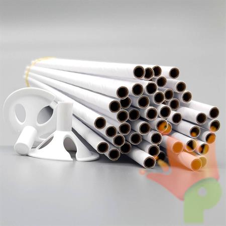 BASTONCINO E VALVOLA BIODEGRADABILE 30 CM 100 PZ