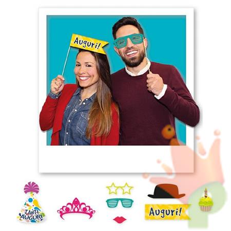 PHOTO BOOT BUON COMPLEANNO 20CM 8PZ