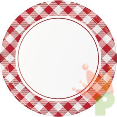 PIATTI 23 CM CLASSIC GINGHAM 8 PZ