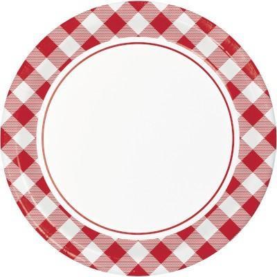 PIATTI 23 CM CLASSIC GINGHAM 8 PZ