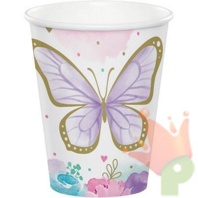 BICCHIERI 266 ML BUTTERFLY SHIMMER 8 PZ