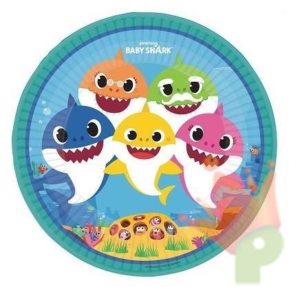 PIATTI 23 CM BABY SHARK 8 PZ