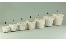 CESTINO VIMINI 12,5 CM BIANCO   N. 1