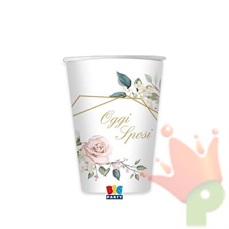 BICCHIERI 200 CC SPOSI FLORAL GEOMETRIC 8 PZ