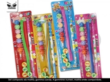 SET MATITA + GOMMA CANDY + 4 GOMMINE NUMERI