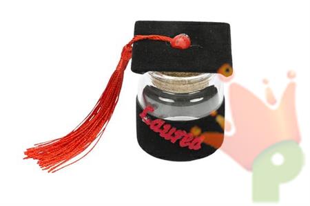 BARATTOLO LAUREA VETRO NERO 12 PZ