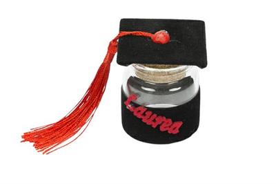 BARATTOLO LAUREA VETRO NERO 12 PZ