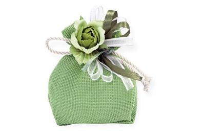 SACCHETTO MINI COTONE JUTA VERDE 50 PZ