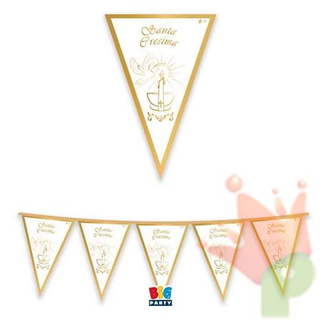 FESTONE BANDIERINA CRESIMA GOLD 3 MT