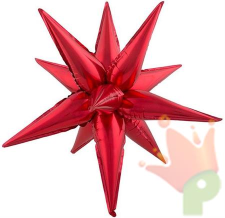 MYLAR 21INCH EXPLODING STAR RED