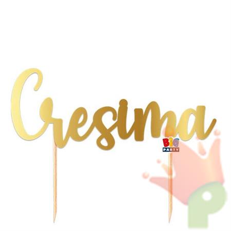 CAKE TOPPER ITALIC 20X17 CM CRESIMA