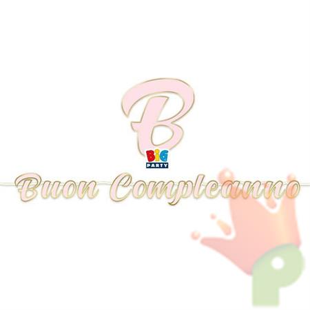 FESTONE KIT SCRITTA ITALIC MAXI BUON COMPLEANNO CHIC
