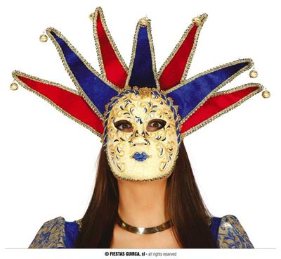 MASCHERA VENEZIANA DONNA CON SONAGLI