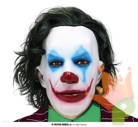 MASCHERA JOKER CON CAPELLI IN LATTICE