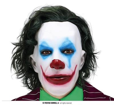 MASCHERA JOKER CON CAPELLI IN LATTICE