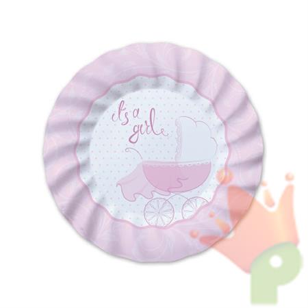 PIATTI 20 CM IT'S A GIRL 8 PZ