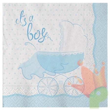 TOVAGLIOLI 33X33 CM IT'S A BOY 20 PZ