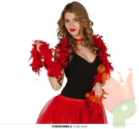 BOA CON PIUME ROSSE E NERE 1,80 MT