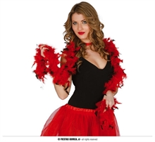 BOA CON PIUME ROSSE E NERE 1,80 MT