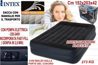 MATERASSINO CON POMPA ELETTRICA 152X203X42 CM