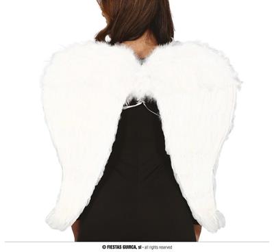 ALI BIANCHE CON PIUME 80X60 CM