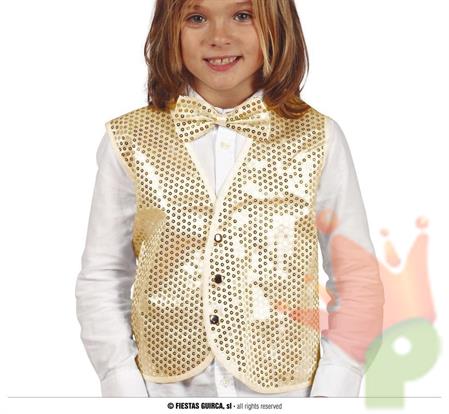 GILLET PAILLETTES ORO PER BAMBINI