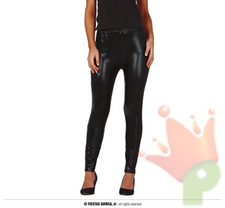 LEGGINS NERO METALLIZZATO