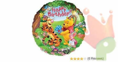 PALLONCINO MYLAR 18INCH POOH AND FRIENDS HAPPY BIRTHDAY