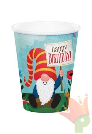 BICCHIERI 266 ML PARTY GNOMES 8 PZ
