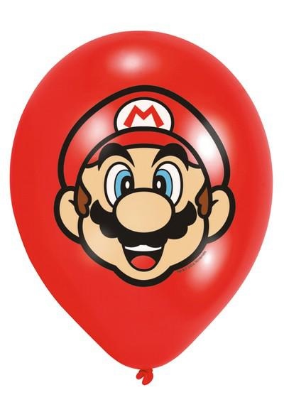 PALLONCINI 11INCH 28 CM SUPER MARIO 6 PZ - SUPER MARIO - Party Store