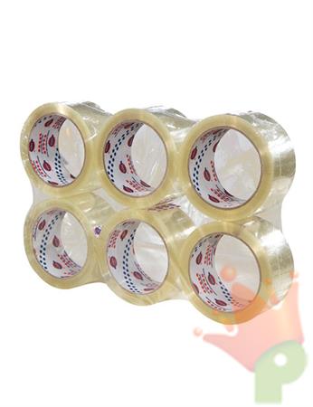 NASTRO ADESIVO MM 50X66 MT TRASPARENTE 6 PZ